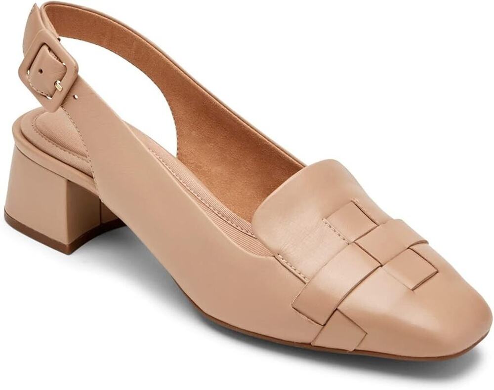 Rockport Women's Total Motion Esma Woven Pumps, Neutral Beige Size 8.5M